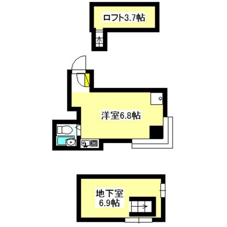 シェルコート若松町の物件間取画像